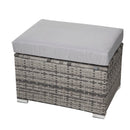 8PC Outdoor Dining Set Wicker Table &amp; Chairs-Grey-13
