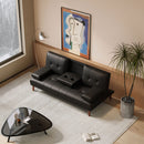 3 Seater Adjustable Sofa Bed With Cup Holder Black-4