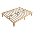 Warm Wooden Natural Bed Base Frame – Double-7