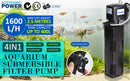 Aquarium Submersible Filter Pond Pump 1600L/H 35W 2.5m-2
