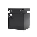 2X Bedside Table 2 Drawers RGB LED Bedroom Cabinet Nightstand Gloss AURORA BLACK-9