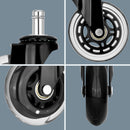 5X 3'' Rollerblade Style Wheels Office Chair Casters - Slient Smooth, 11x22mm Stem-7