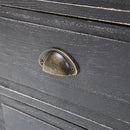 2X Bedside Table 3 Drawer Vintage Side Table Storage Cabinet Bedroom CLARA BLACK-5