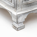 Bedside Table 3 Drawer Vintage Side Table Storage Cabinet Bedroom CLARA GREY-9