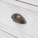 2X Bedside Table 3 Drawer Vintage Side Table Storage Cabinet Bedroom CLARA WHITE-5