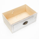 2X Bedside Table 3 Drawer Vintage Side Table Storage Cabinet Bedroom CLARA WHITE-8