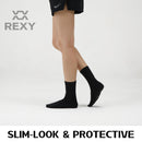 5X Rexy 3D Seamless Crew Socks Large Slim Breathable BLACK-4
