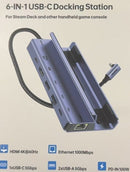 BENFEI 000492GY 6 in 1 Docking 1xHDMI 4K, 2xUSB-A 3.0, 1xUSB-C 3.0, 1xUSB-C PD, 1xRJ45-2