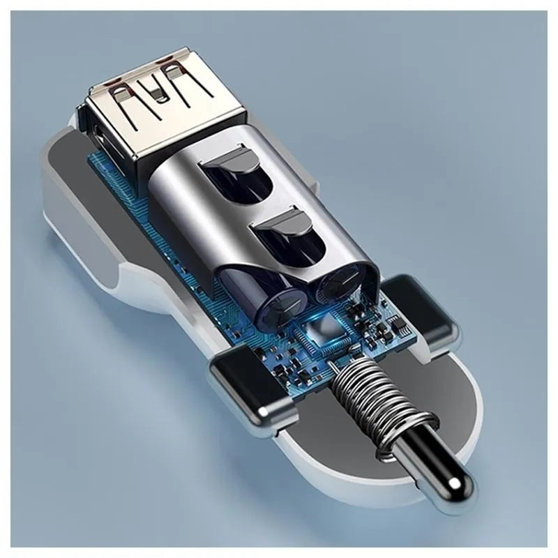8-Port PD+QC3.0 Car Charger with LED Display - 0
