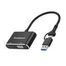 Simplecom DA326C USB 3.0 and USB-C to HDMI + VGA Video Card Adapter Full HD 1080p-2