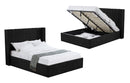 Hilton Black Velvet Gas Lift Bed - Queen-1