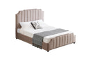 Santosa Champagne Velvet Bed - King-1