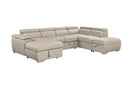 Plush Sleeper Modular Chaise Lounge - Mushroom-1