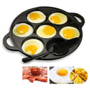 7 Cup Cast Iron Egg Frying Pan Divided Egg Skillet Pan Fried Egg Pan Cooker Pancake Egg Fryer-4