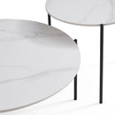Interior Ave - Bianco Nested Coffee Table Set - White Marble Stone-4