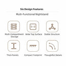 2x bedside table set light wood grain drawers metal slides bedroom furniture-3