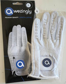 Awezingly Premium Quality Cabretta Leather Golf Glove for Men - White (L)-1