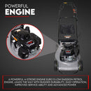 LAWN MOWER SELF PROPELLED 21" WITH A 5.5HP HONDA ENGINE ALLOY BODY MULCHING-2