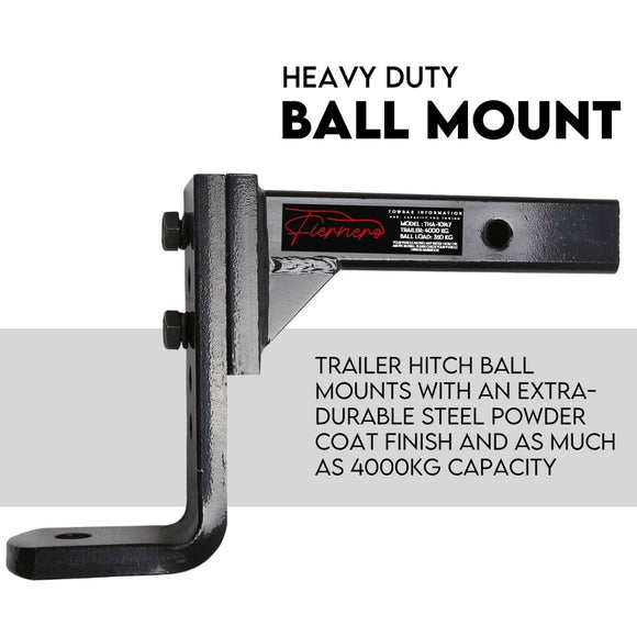 Adjustable Tow Bar Hitch Black Towbar Ball