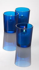 40 Pack Blue Glass Votive Tealight Candle Holders House Party Centerpiece Xmas Wedding Decor Glass Candlestick Party Decorations Bridal Baby Shower Event-4