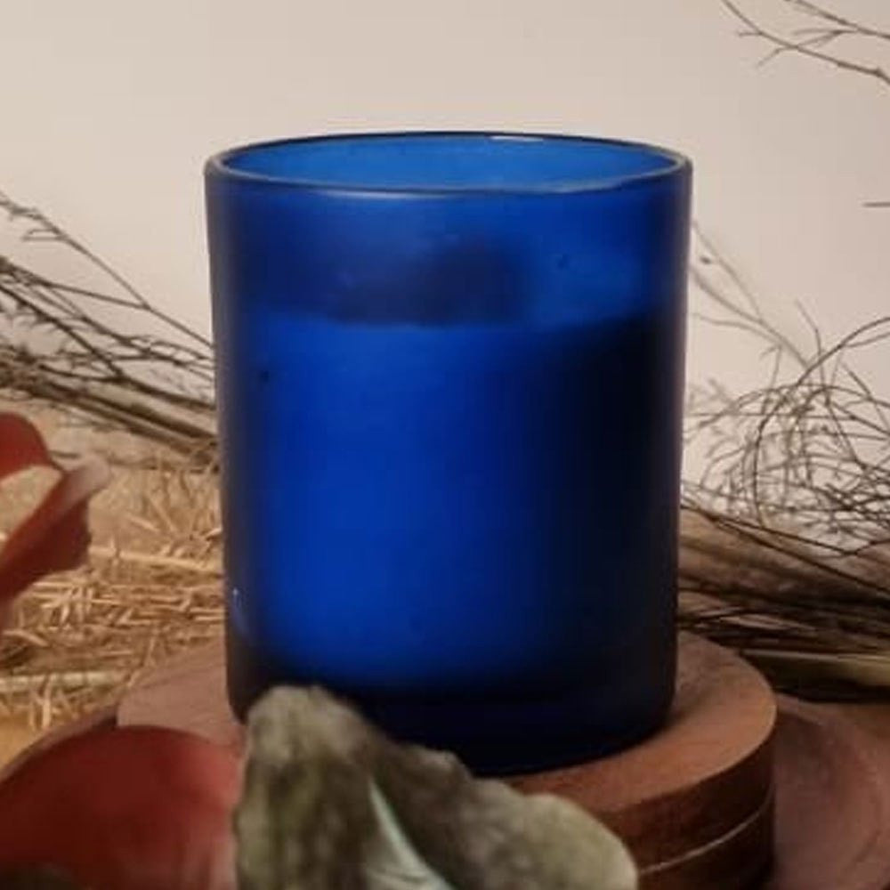 10 Pack Blue Frosted Glass Votive Tealight Candle Holders House Party Centerpiece Xmas Wedding Decor Glass Candlestick Party Decorations Bridal Baby Shower Event - 0