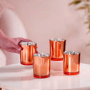 20 Pack Copper Votive Tealight Candle Holders Valentines Day Mercury  Wedding Decor Glass Candlestick Party Decorations Bridal Baby Shower Event-2