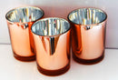 20 Pack Copper Votive Tealight Candle Holders Valentines Day Mercury  Wedding Decor Glass Candlestick Party Decorations Bridal Baby Shower Event-5
