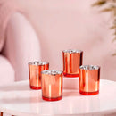 40 Pack Copper Votive Tealight Candle Holders Valentines Day Mercury  Wedding Decor Glass Candlestick Party Decorations Bridal Baby Shower Event-3