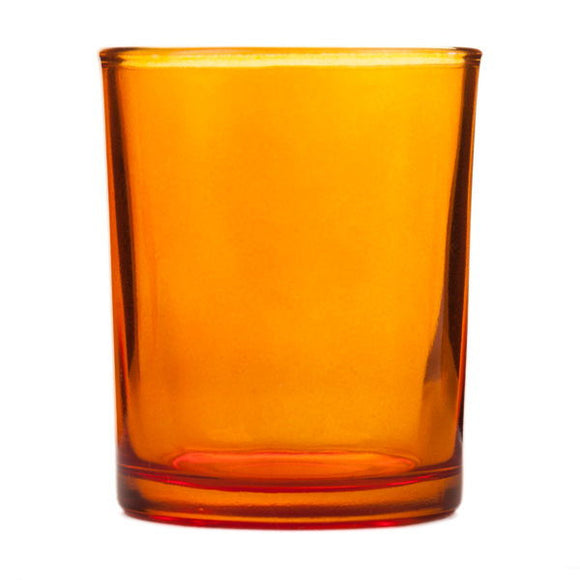 20 Pack Orange Glass Votive Tealight Candle Holders House Party Centerpiece Xmas Wedding Decor Glass Candlestick Party Decorations Bridal Baby Shower Event