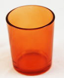 20 Pack Orange Glass Votive Tealight Candle Holders House Party Centerpiece Xmas Wedding Decor Glass Candlestick Party Decorations Bridal Baby Shower Event-7