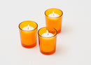 40 Pack Orange Glass Votive Tealight Candle Holders House Party Centerpiece Xmas Wedding Decor Glass Candlestick Party Decorations Bridal Baby Shower Event-5