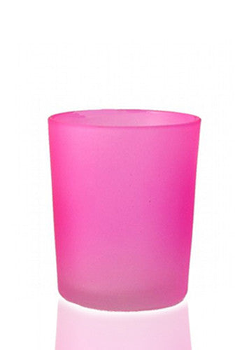 10 Pack Pink Frosted Glass Votive Tealight Candle Holders House Party Centerpiece Xmas Wedding Decor Glass Candlestick Party Decorations Bridal Valentines Event - 0