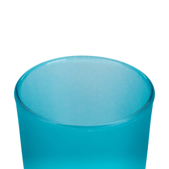 20 Pack Turquoise Frosted Glass Votive Tealight Candle Holders House Party Centerpiece Xmas Wedding Decor Glass Candlestick Party Decorations Bridal Baby Shower Event