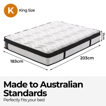 ChiroSleep Orthopaedic Euro Top Pocket Spring King Mattress - 0