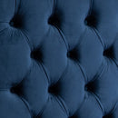 Queen Size Bedframe Velvet Upholstery Deep Blue Colour Tufted Headboard Deep Quilting-5