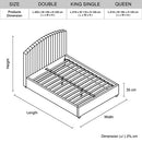 Camelia Queen Size Bed Frame Pink Velvet Upholstery High Headboard Quality Slats Metal Structure-7