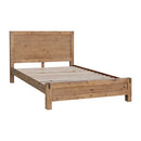Bed Frame Double Size in Solid Wood Veneered Acacia Bedroom Timber Slat in Oak-2