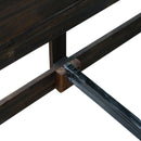 Bed Frame King Size in Solid Wood Veneered Acacia Bedroom Timber Slat in Chocolate-8