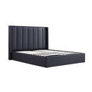 Prado Gas Lift Queen Bed Frame Non-woven Fabric MDF KD Slats-3