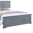 King Bed Frame in Solid Wood with Slats Support in Grey colour-4