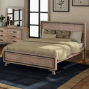 King Size Silver Brush Bed Frame in Acacia Wood Construction-1