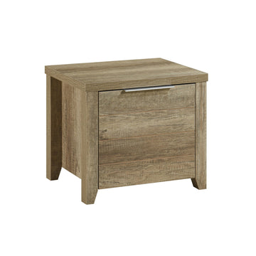 Bedside Table 2 drawers Storage Table Night Stand MDF in Oak - 0