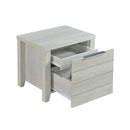Bedside Table 2 drawers Storage Table Night Stand MDF in White Ash-3