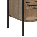 Bedside Table 2 drawers Night Stand Particle Board Construction in Oak Colour-6