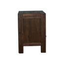 Bedside Table 2 drawers Night Stand Solid Wood Acacia Storage in Chocolate Colour-4