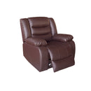 3+1+1 Seater Recliner Sofa In Faux Leather Lounge Couch in Brown-3