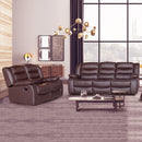3+2 Seater Recliner Sofa In Faux Leather Lounge Couch in Brown-1