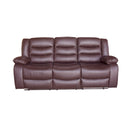 3+2 Seater Recliner Sofa In Faux Leather Lounge Couch in Brown-6