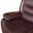 3+2 Seater Recliner Sofa In Faux Leather Lounge Couch in Brown-7