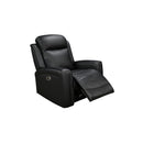 3-1-1 Seater Electric Leather/PVC Black Recliner Set-4